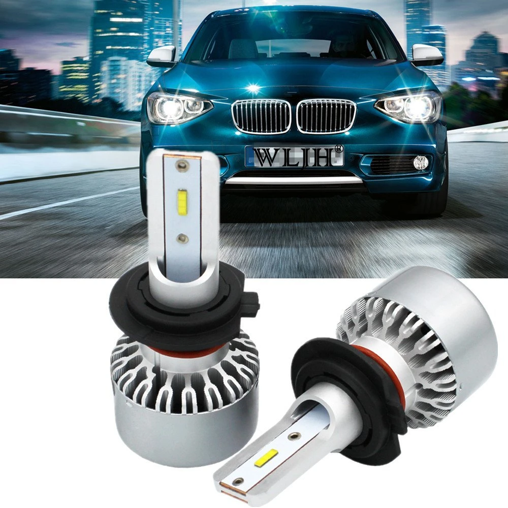 

WLJH 2x Canbus Auto Car Light H7 LED Headlight Bulbs 60W 4000LM Led Automobiles High Low Beam Lights Headlamp Lamp DC11V-30V