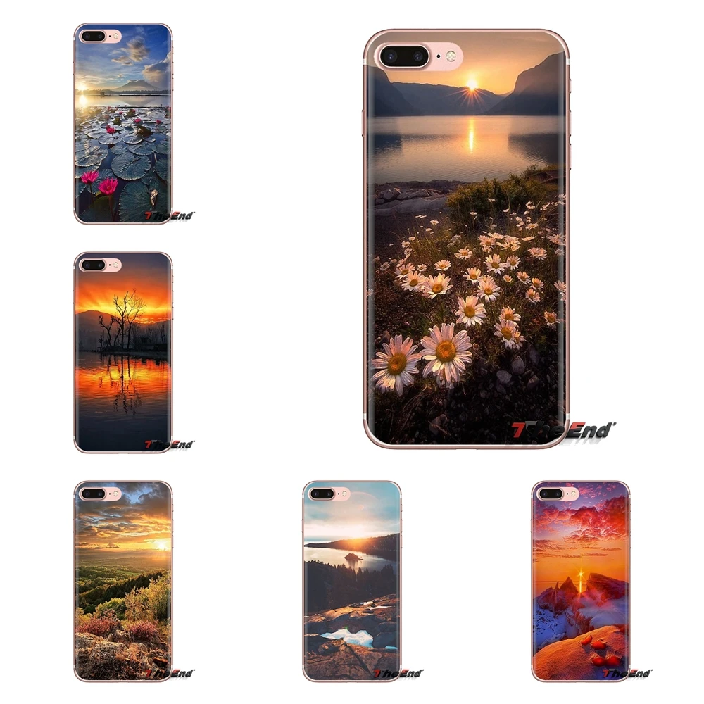 Для Huawei G7 G8 P7 P8 P9 P10 P20 P30 Lite Mini Pro P Smart Plus 2017 2018 2019 телефон корпус горный Озеро Закат