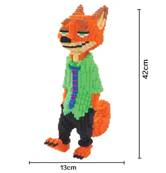 

Xizai Big size Connection Blocks Anime Model Building Bricks Zootopia Auction Figures Fox DIY Assembly Toys for Children Gifts