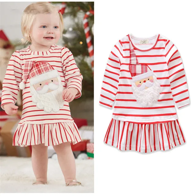 Koop Baby meisjes Kerst herten Kerstman jurk cartoon