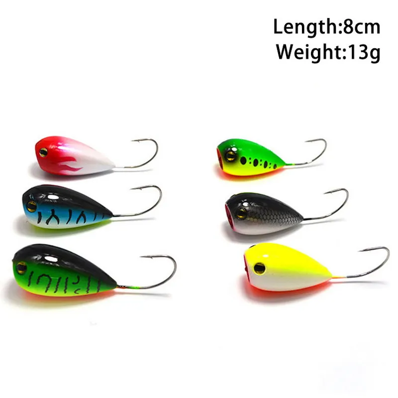 Free Shipping 8cm_13g Croatian EGG Artificial Bait Wobbler Bauble Easy Shiner Fishing Lure Minnow Popper Single Hook YU012