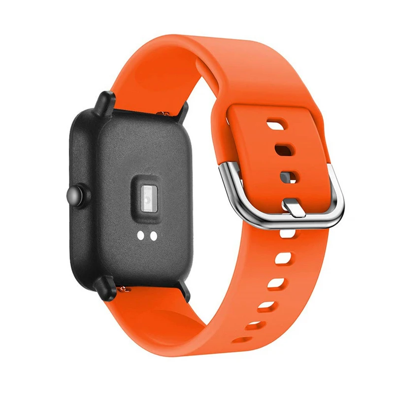 Силиконовый ремешок для Amazfit ремешок Bip мягкий резиновый ремень для Huami Amazfit Bip gtr 42 мм gts Smartwatch Браслет ремешок 20 мм