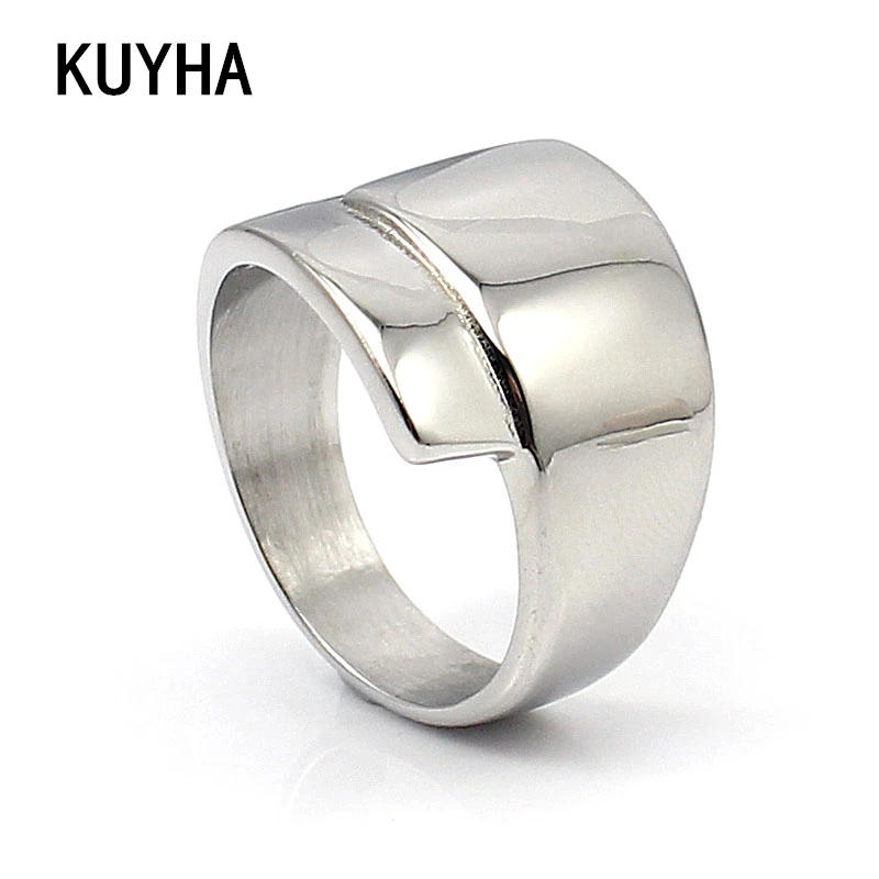 Cool Silver Rings for Women and Men 316L Stainless Steel Punk Style
