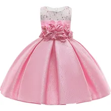 Летние платья для маленьких девочек праздничный костюм с юбкой-пачкой и цветами для выпускного бала нарядное свадебное вечернее платье для девочек 3, 4, 5, 6, 7, 8, От 9 до 10 лет