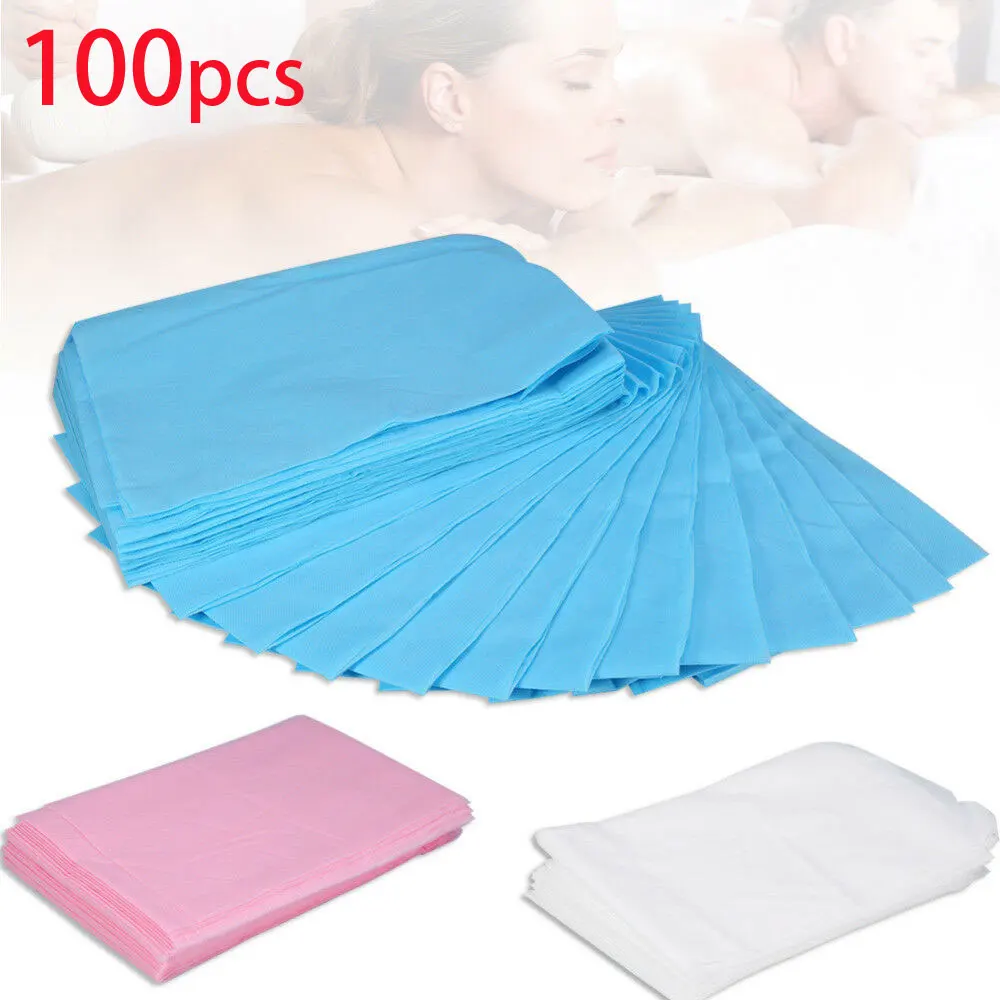 

100pcs Disposable Massage Beauty Waterproof Bed Table Cover Sheets Cushion 80 x 180cm Pink Blue White