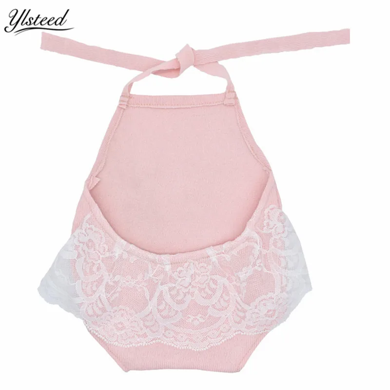 

Baby Girls Lace Romper Newborn Photography Props Hollow Backless Summer Romper Crochet Costume Infant Photo Shoot Accessories