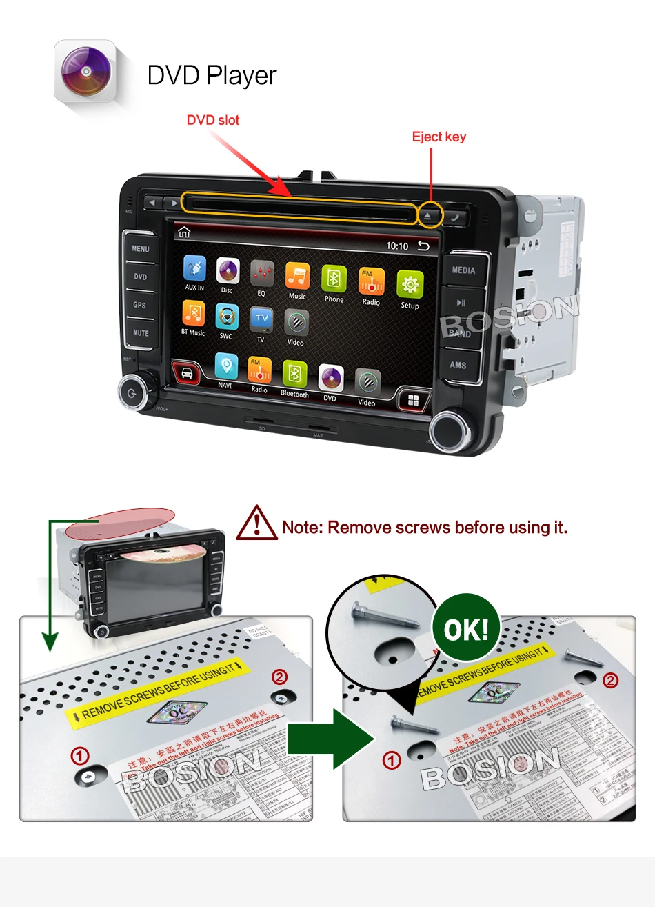 Flash Deal Bosion Android Car DVD GPS Navigation Wifi+Bluetooth+Radio Autoradio 2 Din For Volkswagen GOLF 4 5 6 POLO PASSAT Turan TIGUAN 20