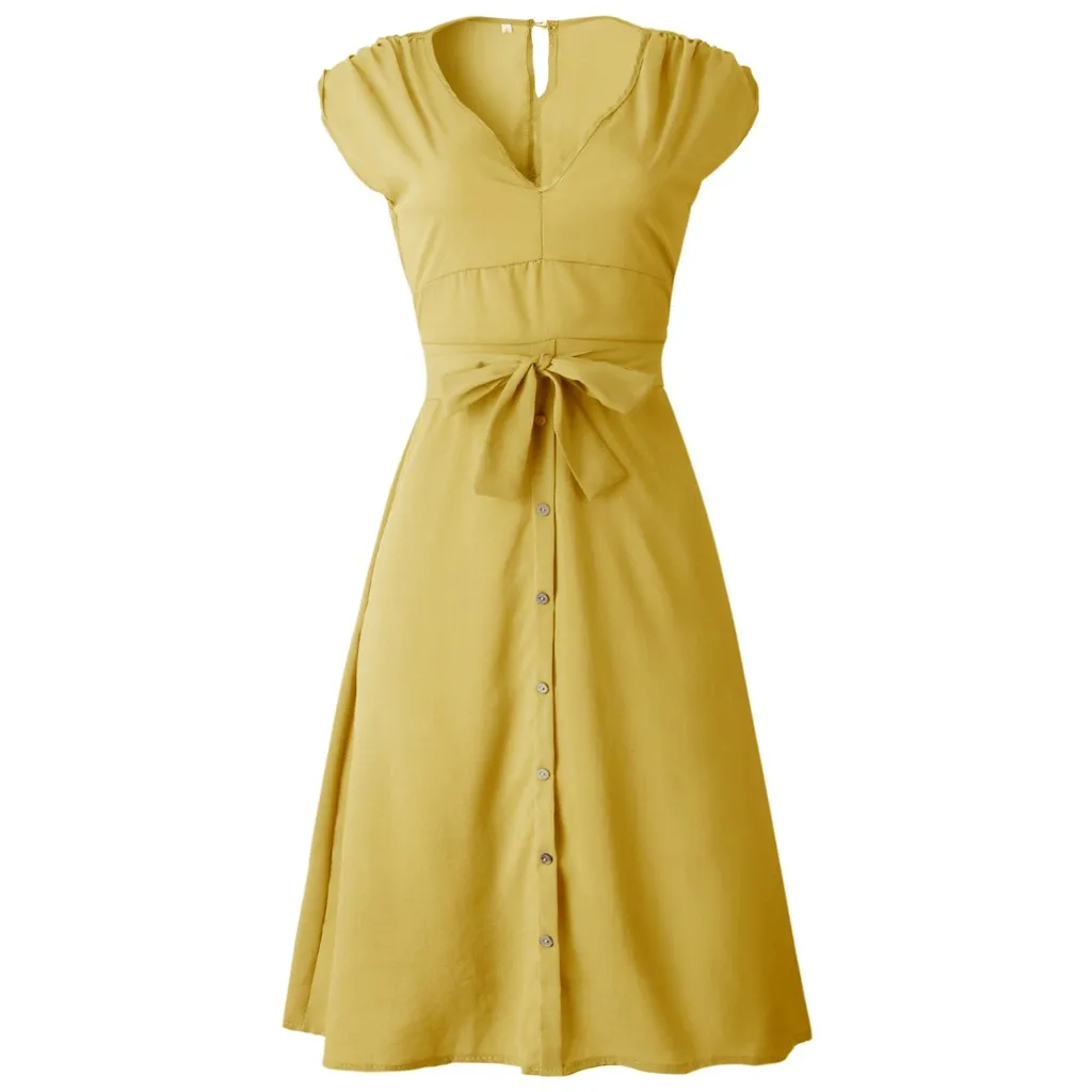 Women dress Sexy Solid Button Backless Party Belt Dress Women Casual Sleeveless Higth Waist V-Neck Lace-Up Sheath Dress G0411#20 Women dress Sexy Solid Button Backless Party Belt Dress Women Casual Sleeveless Higth Waist V-Neck Lace-Up Sheath Dress G0411#20