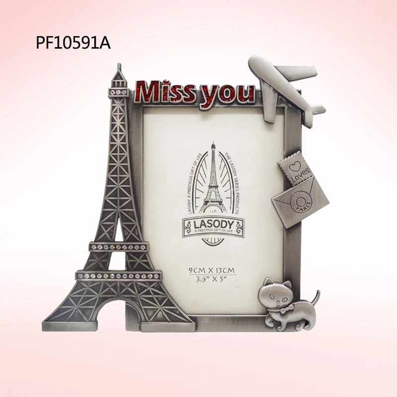 Noble Romantic Eiffel Tower Photo Frame Lovely Metal picture Frames Creative gifts for ladies