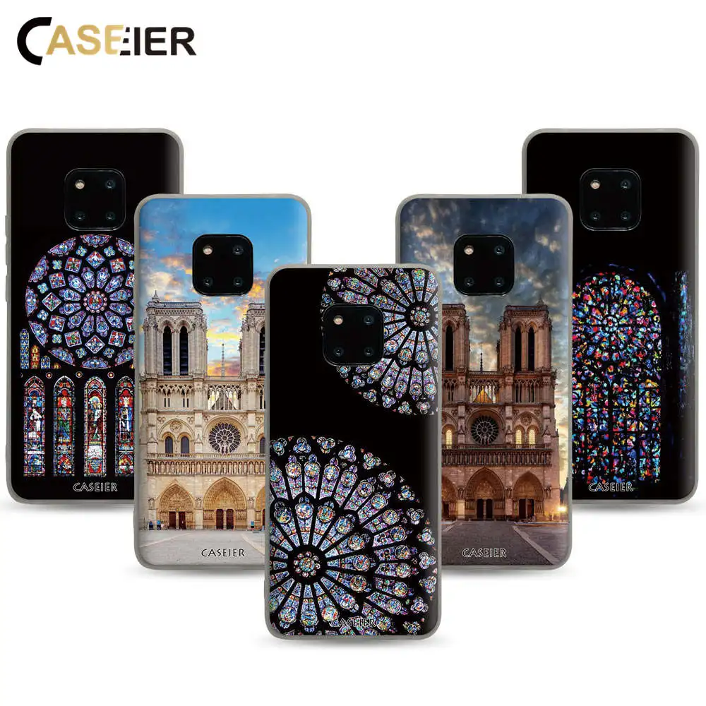 

CASEIER Notre Dame de Paris Pattern Case For Huawei P30 P20 Pro Mate 20 10 Lite Pro Phone Case For Huawei P Smart Honor 10 Coque