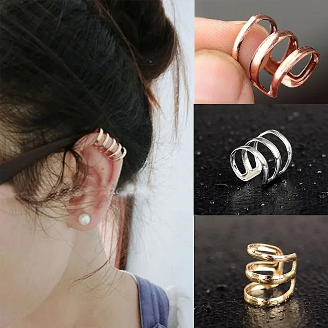 Cindiry Women Gold Silver Clip Earrings No Hole S Punk Cindiry Women Gold Silver Clip Earrings No Hole S Punk Without Piercing Dangle Cuff