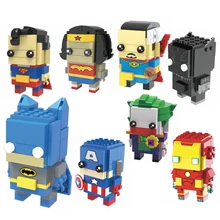 DIY Украшение Автомобиля головоломка Marval фигурку куклы строительные блоки авто Интерьер Бэтмен Супермен модель орнамент аксессуар