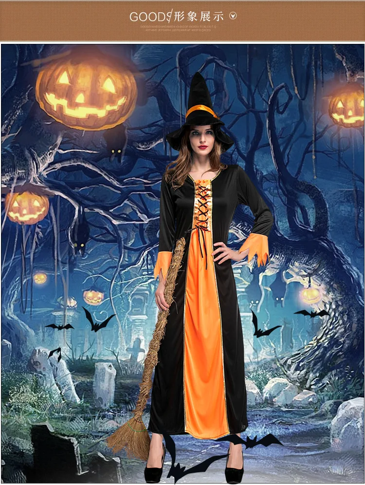 Костюмы на Хэллоуин с капюшоном, костюм ведьмы, женское длинное платье, одежда для косплея,, викторианский Хэллоуин, костюмы