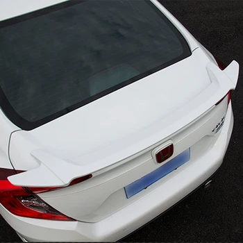 

For Honda Civic 2016 2017 Rear Wing Spoiler, Trunk Boot Wings Spoilers paint ABS Screw fixing EMS transport
