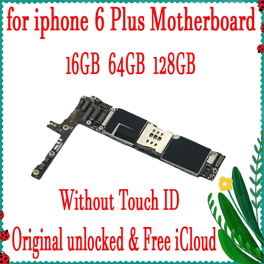 

100% Original For iPhone 6 Plus 5.5inch Motherboard IOS System Mainboard Full Unlocked No Touch ID Logic Board Good Working