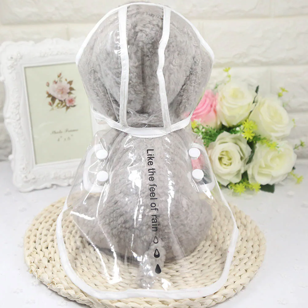 

Hot Fashion Pet Clothes Dog Raincoat Transparent Rain Coat Waterproof Pets Raincoats Small Dogs Clothing XS-2XL LFD