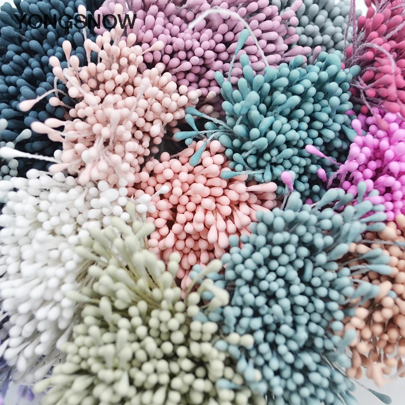 400 шт 1 5 мм Мини тычинки Искусственные цветы Stamen Pistil Свадебные украшения