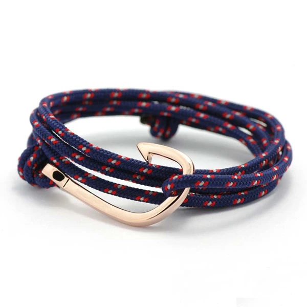 Hand Band Red Black Hook Bracelet Rope Fish For Men Hand Band Red Black Hook Bracelet Rope Fish For Men Wrap Mens