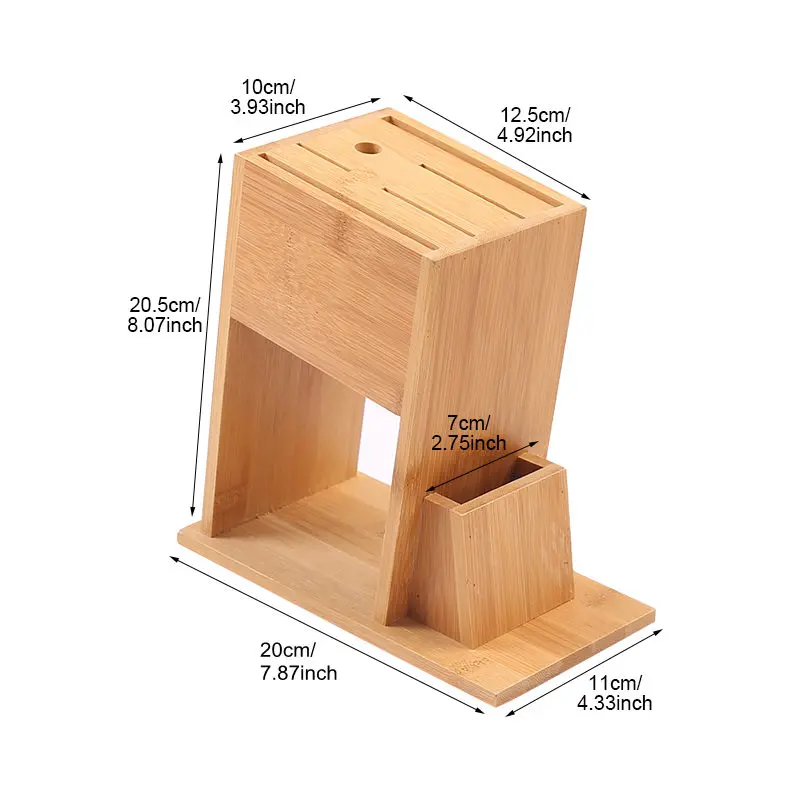 Бамбуковая подставка для кухонных ножей Многофункциональный стеллаж для хранения Инструменты держатель деревянный блок подставки для ножей полка аксессуары поставки