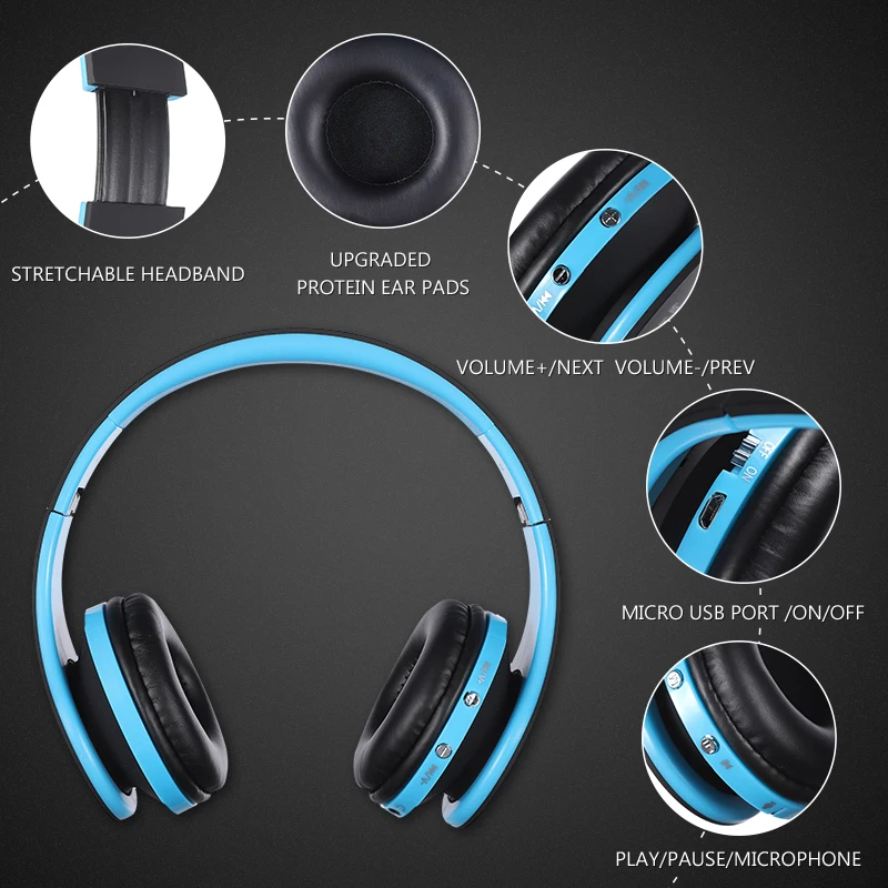 Дешево Hisonic беспроводные наушники портативная гарнитура с шумоподавлением V4.1 складные с микрофоном USB Игровые наушники bs sun 8252