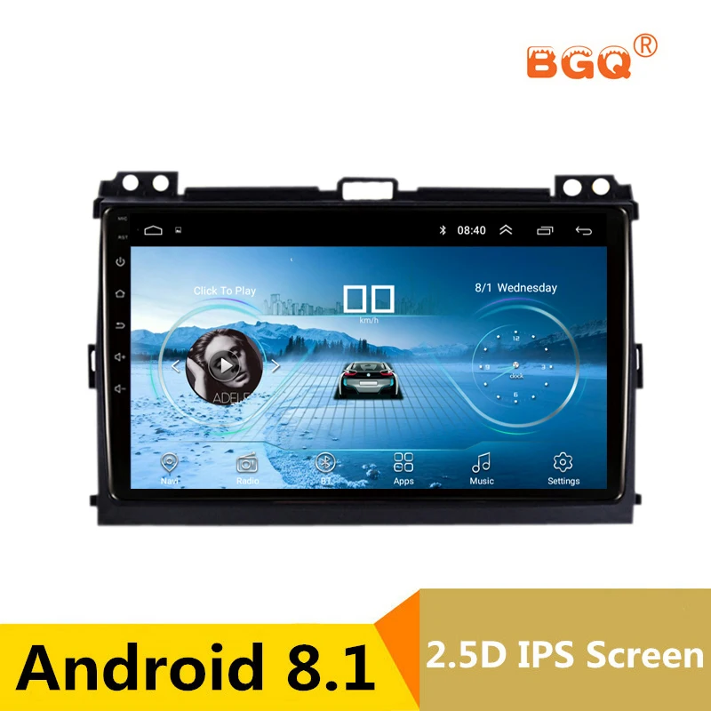 

9" 2.5D IPS Screen Android Car DVD GPS For Toyota Prado 120 Land Cruiser 2004-2009 audio radio stereo navigator tape recorder