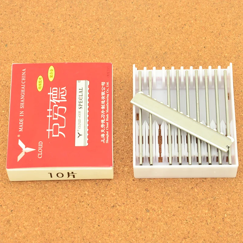 10 шт. бритвенные лезвия из нержавеющей стали для волос, Парикмахерские филировочные лезвия для салона или самостоятельного использования, инструменты для стрижки волос HD0003