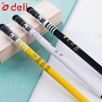 

Deli Cute Kawaii Gel Pen Student Stationery New Best Writing Gel Pen 12pcs/Set 0.35mm Black Refills Gel Pen School Supplies