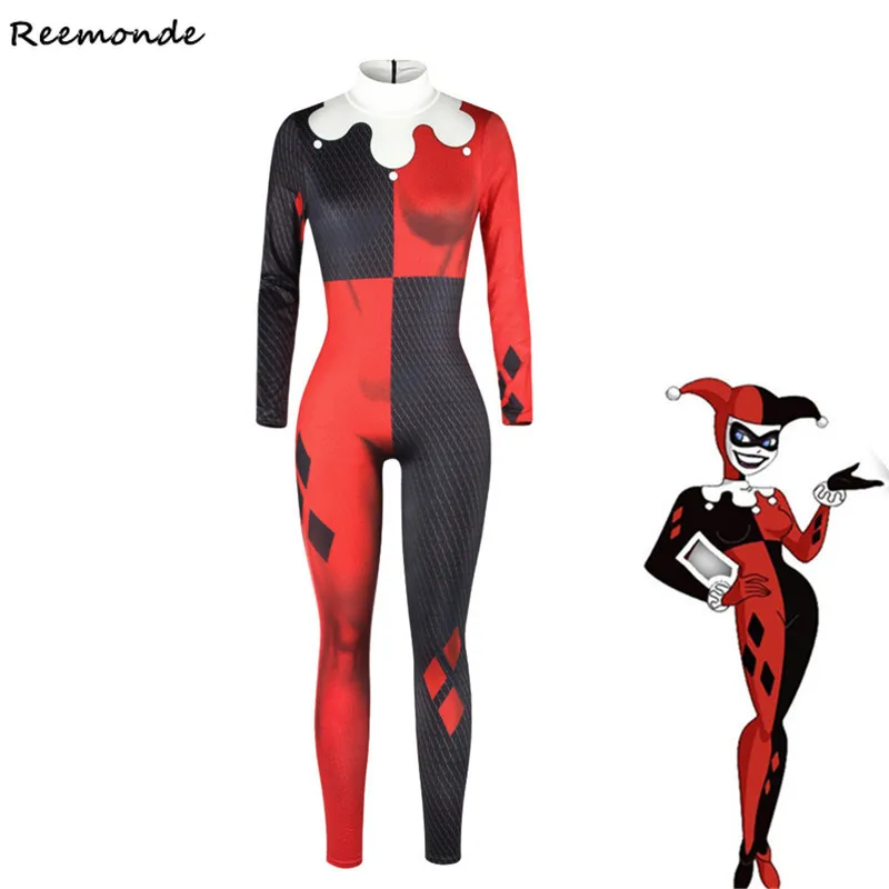 

Suicide Squad Harley Quinn Cosplay Costumes Captain Marvel Ms Marvel Carol Danvers Bodysuit Suit Halloween For Women Jumpsuits