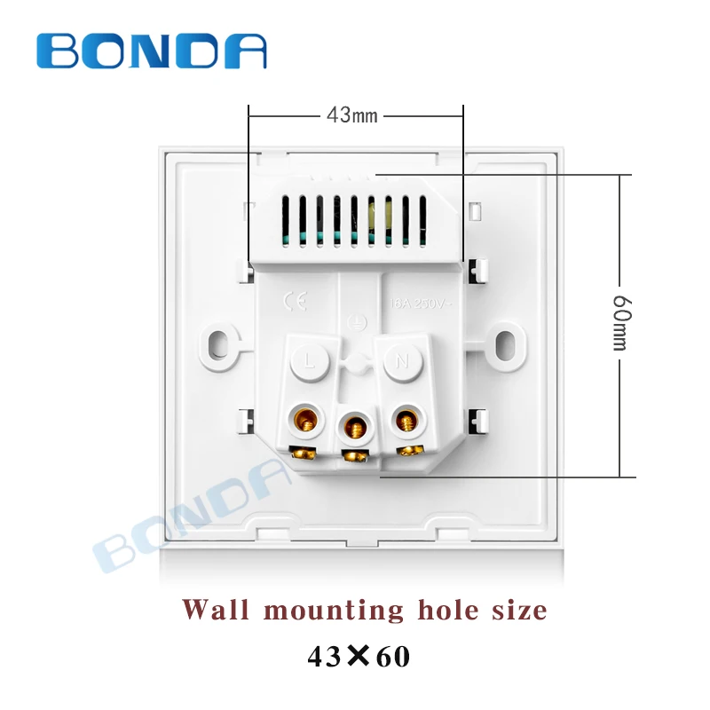 BONDA, двойной USB разъем питания, ЕС, немецкий стандарт, настенная розетка, зарядное устройство, адаптер, электрическое настенное зарядное устройство, адаптер, панель из закаленного стекла