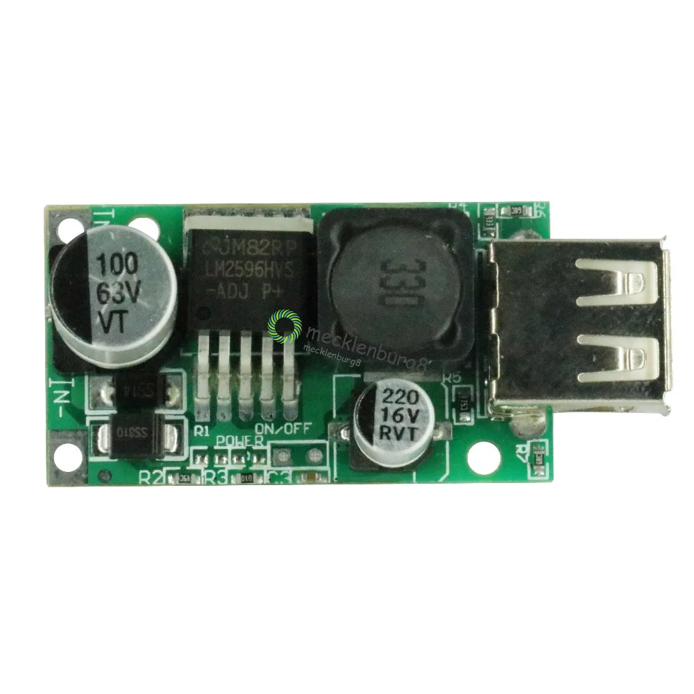 LM2596HV 9V 12V 24V 36V 48V to 5V 3A USB Charger Module DC-DC step-down converter module | Электроника