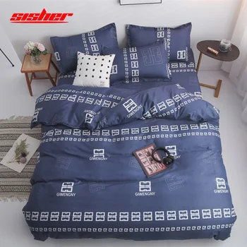 

Sisher Nordic Duvet Cover King Blanket Sets Quilt Comforter Covers Single Double Queen Size Bed flat Sheets Linen Bedclothes set