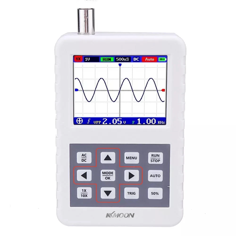 

KKmoon Digital Oscilloscope DIY Mini Handheld Oscilloscope with 5M Bandwidth 20MS/s Sampling Rate 2.4 Inch Color Display Screen