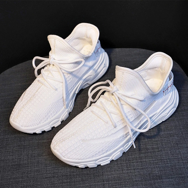 Women Vulcanize Shoes Women Shoes Breathable Flying Sneakers White Sneakers Shoes Sports Woman 2019 Fashion Women Casual Shoes
