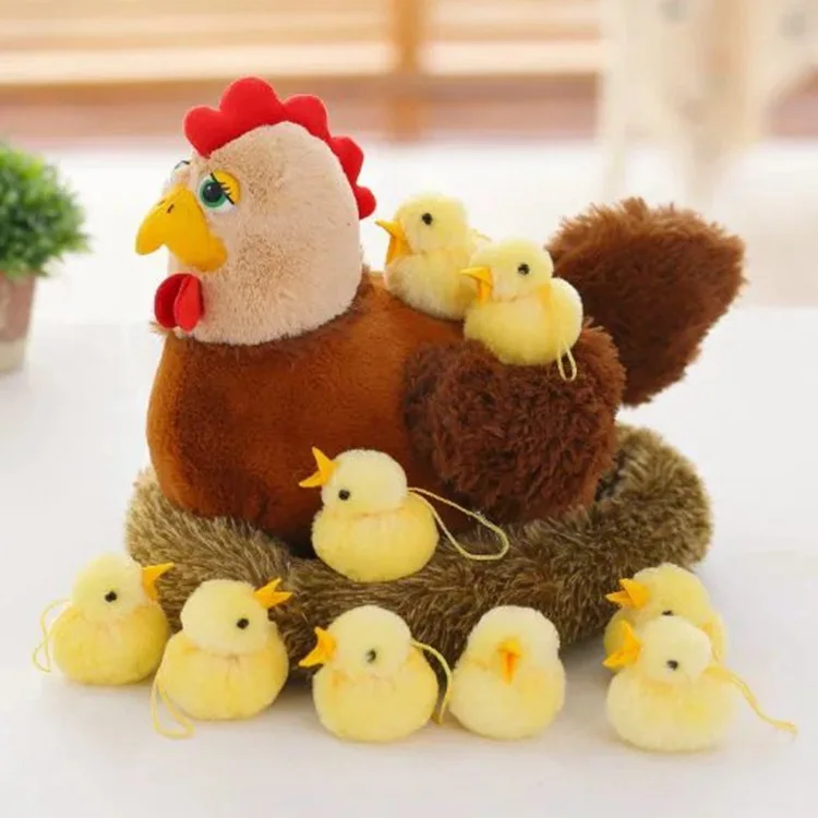 Stuffed Toys For Children Stuffing Large Girl Doll Cute Soft Toy Sleeping Home Pillow Stuffed Toy Chicken Cushion Cock Hen Chick