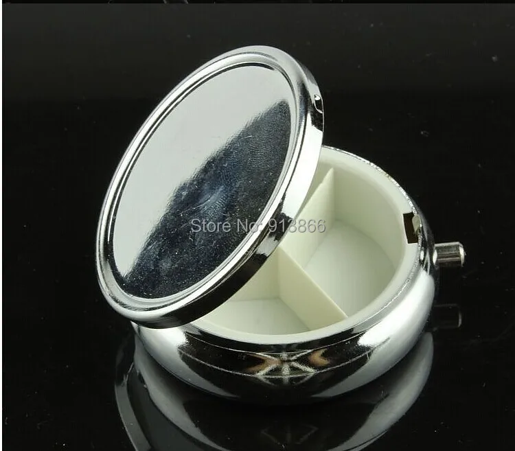 Metal Pill boxes DIY Medicine Organizer Container Medicine Case Silver