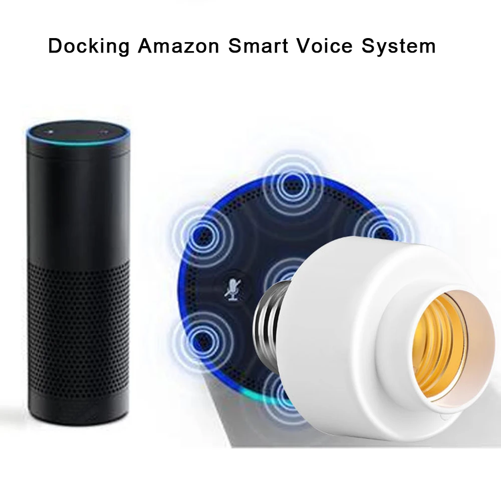 LED lamp head remote control Wifi wireless remote switch timing smart bulb socket screw bulb cap bracket socket E27 E26 home LED lamp head remote control Wifi wireless remote switch timing smart bulb socket screw bulb cap bracket socket E27 E26 home