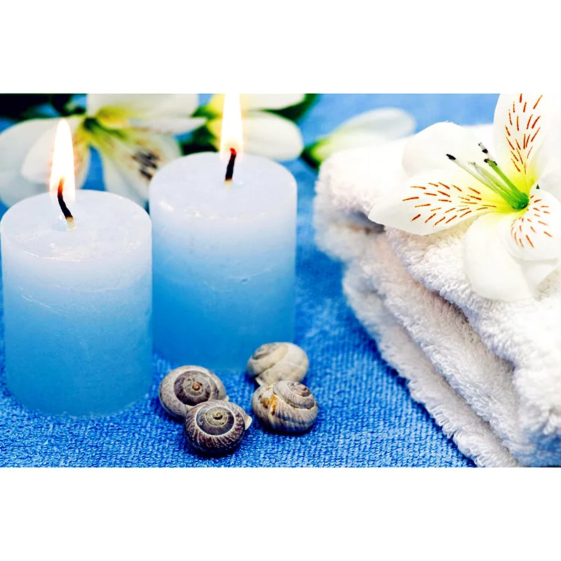5D DIY Diamond embroidery white Orchid candles diamond painting Cross Stitch full square Rhinestone mosaic home decoration | Дом и сад