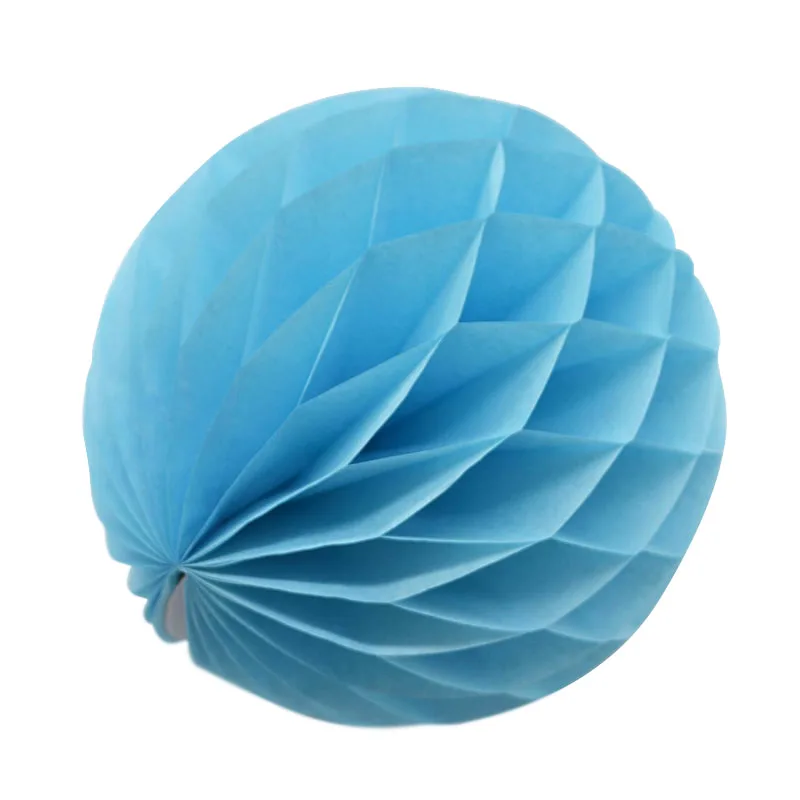 5 шт. 2 ''4'' 6 ''8'' тканевый мяч с бумажными сотами украшения на день Рождения Вечеринка Детский Душ Свадебный юбилей дома Рождественские принадлежности - Цвет: sky blue