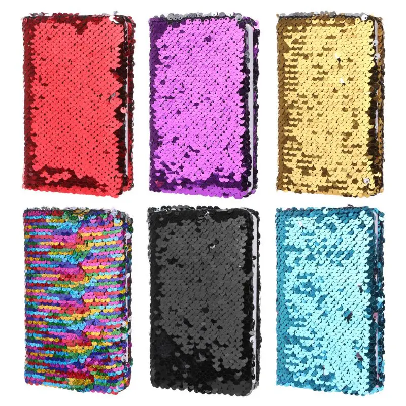 

Creative Sequins Notebook Notepad Glitter Diary Memos Stationery Office Supplies Stationery 78 Sheets