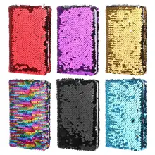 Creative Sequins Notebook Notepad Glitter Diary Memos Stationery Office Supplies Stationery 78 Sheets