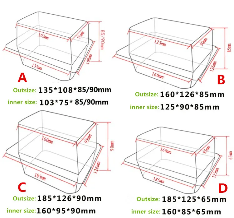100 компл. ясно Пластик булочно коробки для тортов файлы cookie тесто фрукты Еда тост пирожки мусс Булочки Хлеб держатель для выпечки коробка