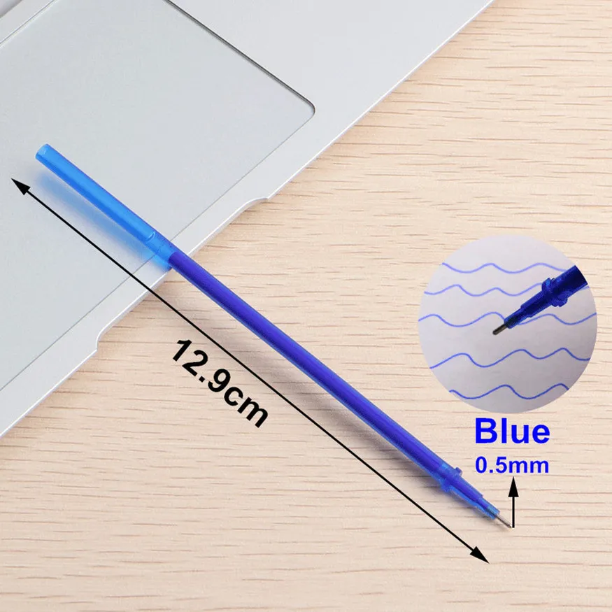 BAIKINGIFT стираемый гель ручки для школы офисные Заправки черные чернила синие пишущие нейтральные ручки g-1196 0,5 мм студенческие канцелярские ручки - Цвет: 5PCS Refills Blue