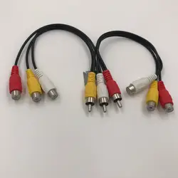 3rca мужской 6 RCA кабель Высокое качество Y Splitter видео адаптер желтого до белый + красный 20 см 1 шт