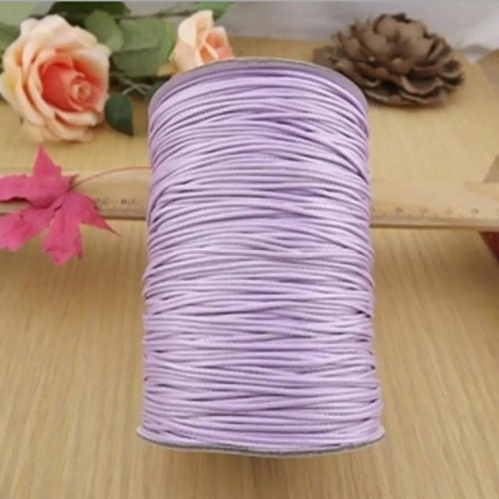 NEW 10 Meters 1mm 1.5mm Waxed Cotton Cord Waxed Thread Cord String Strap Necklace Rope Bead DIY Jewelry Making for Bracelet - Цвет: Светло-желтый