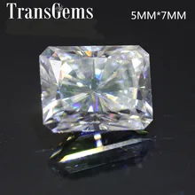 Transmems 1 карат 5 мм* 7 мм F цвет лучистой огранки Муассанит Алмаз россыпью как настоящий алмаз