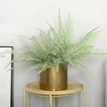 

58cm Artificial Persian Leaf Simulation Green Plant Fake Flowers Bouquet for Wedding Decoration Home Garden Party Layout Supply