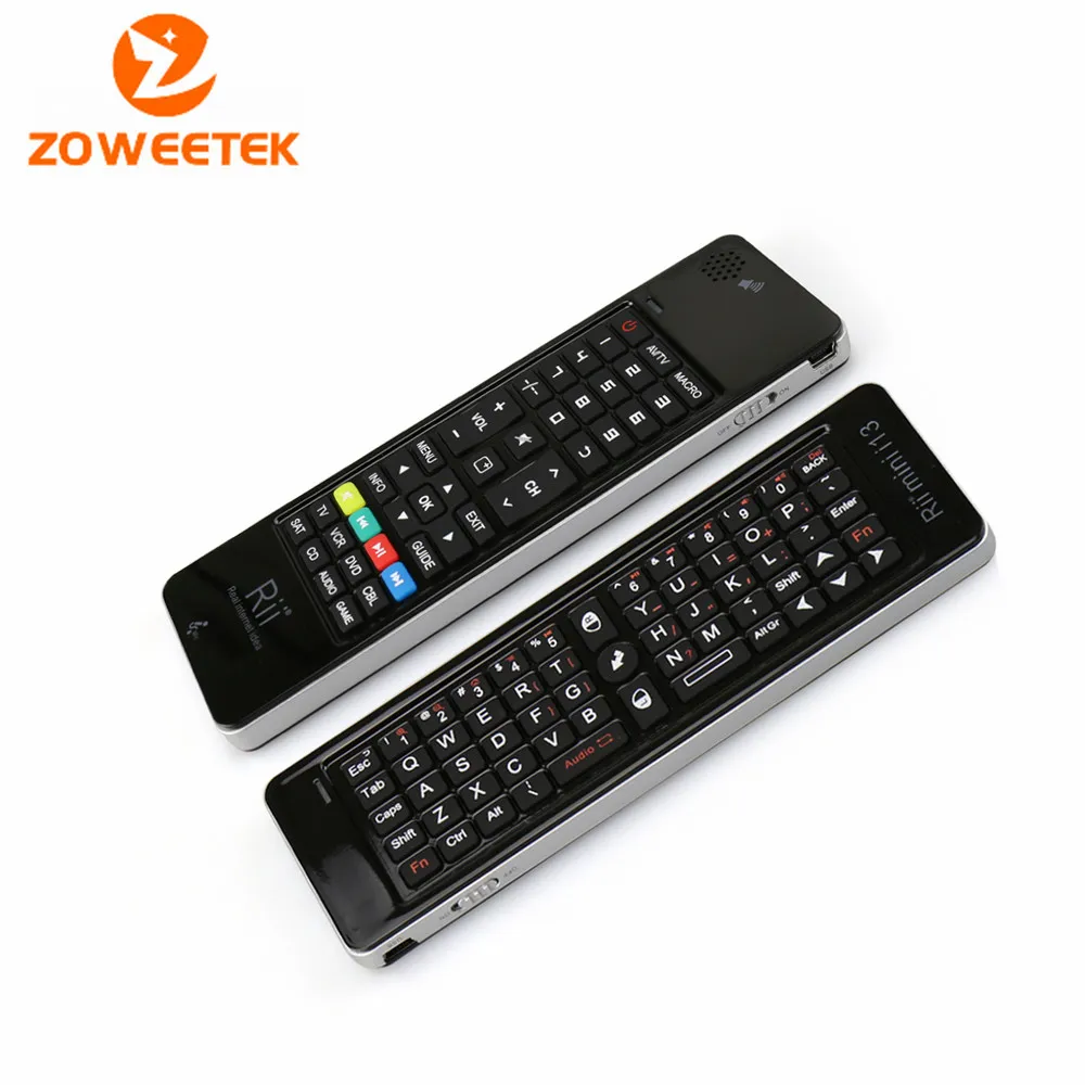  2.4GHz Rii Mini i13 MIC Speaker Wireless English Keyboard With Air Fly Mouse For PC HTPC Smart Android TV Box Game Keyboards 