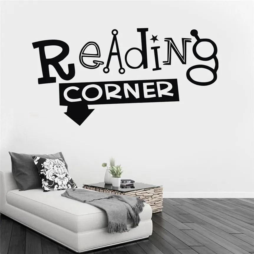 Sticker Reading Corner Removable Art Vinyl Mural Home Room Decor Wall