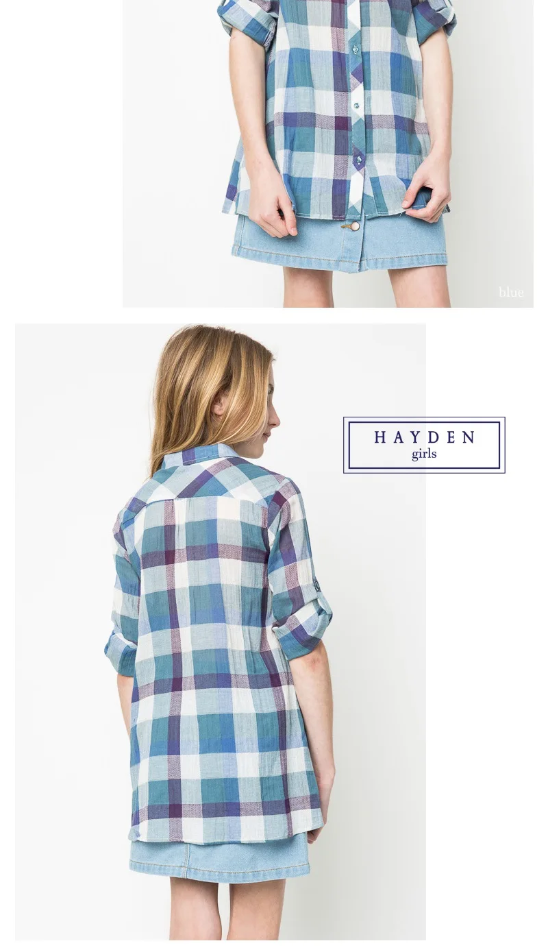 girls plaid shirts G5004-22
