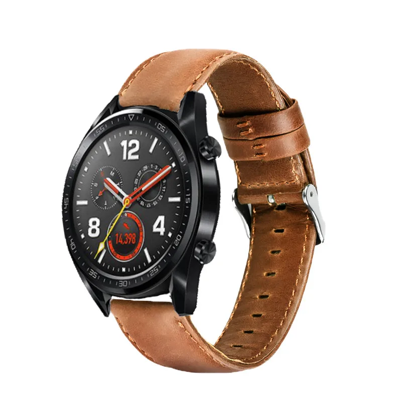 Для huawei watch GT GT2 ремешок кожаный Смарт-часы браслет 22 мм полосы для huawei honor Watch band gear s3/galaxy часы 46 мм ремень